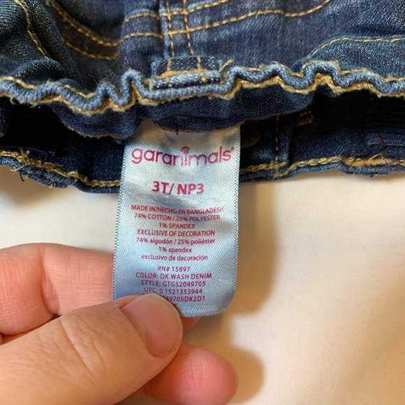 Toddler Girls 3T cutoff blue jean shorts adj waist - Picture 5 of 5